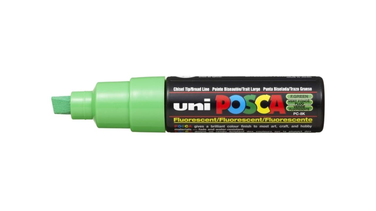 Paintmarker Uni POSCA PC8K breed schuin fluor groen