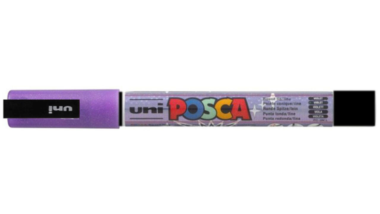 Paintmarker Uni POSCA PC3M fijn glitter paars