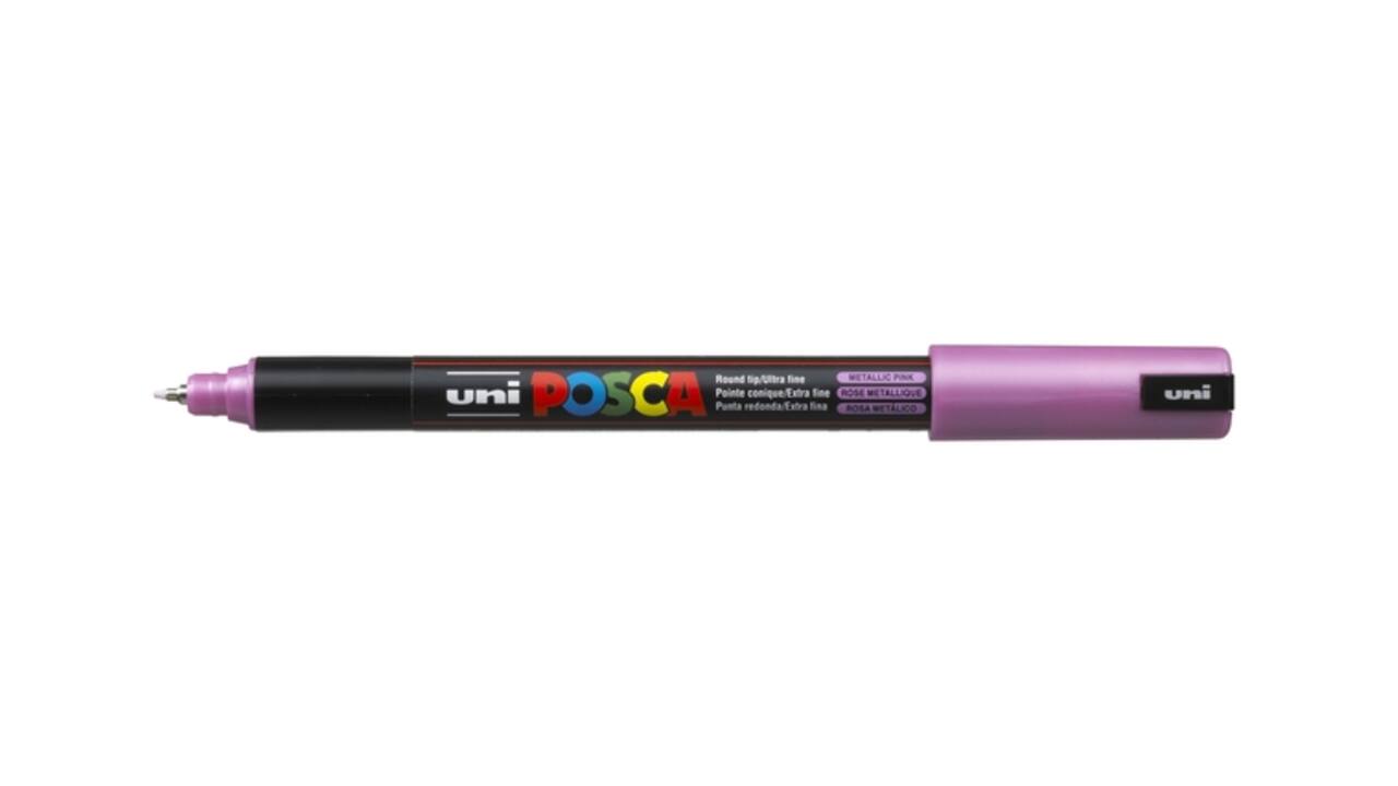 Paintmarker Uni POSCA PC1MR extra fijn metallic roze