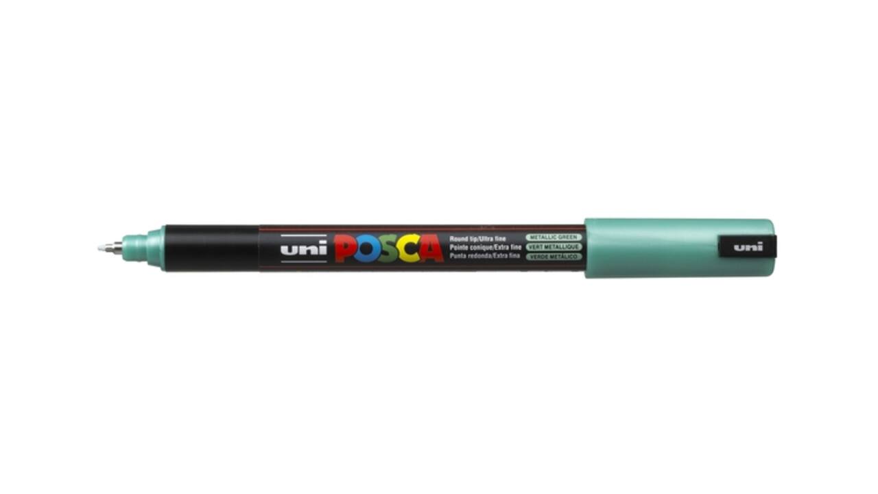 Paintmarker Uni POSCA PC1MR extra fijn metallic groen