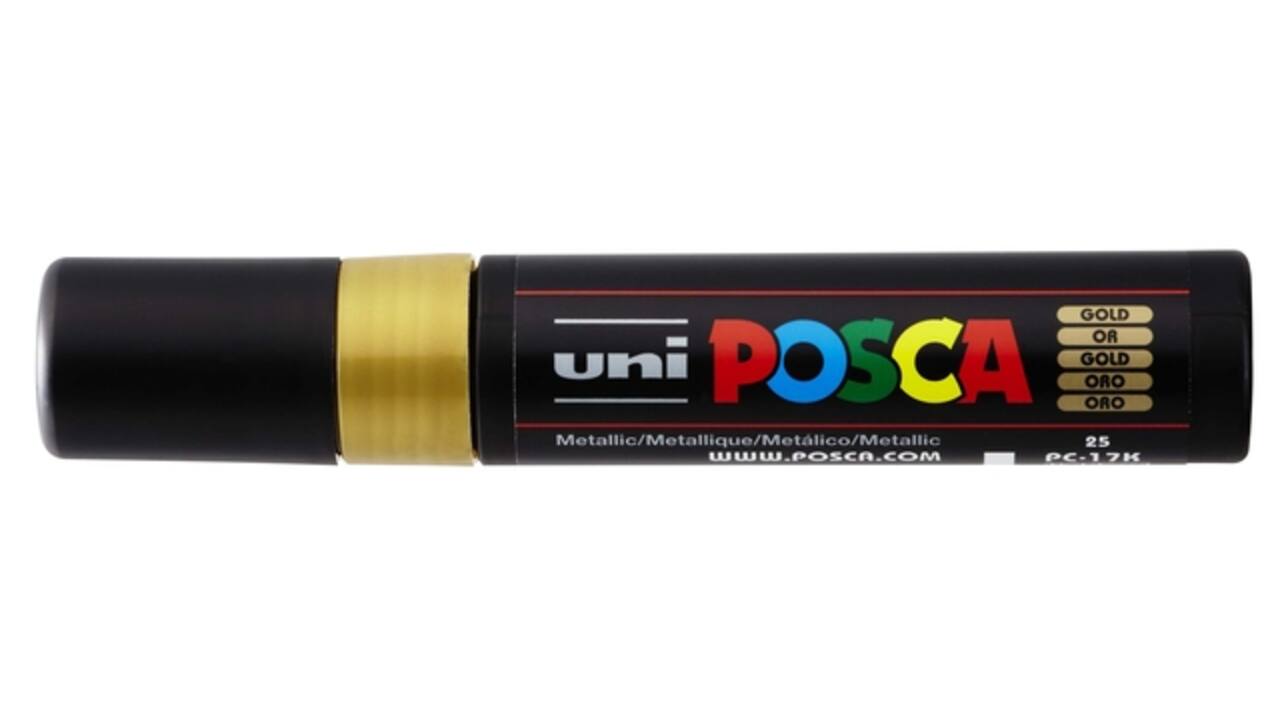 Paintmarker Uni POSCA PC17K extra breed rechthoek goud