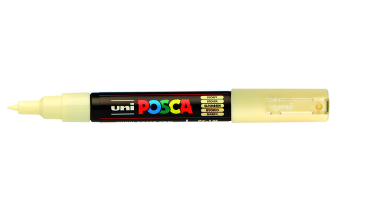 Paintmarker Uni POSCA PC1MC extra fijn ivoor