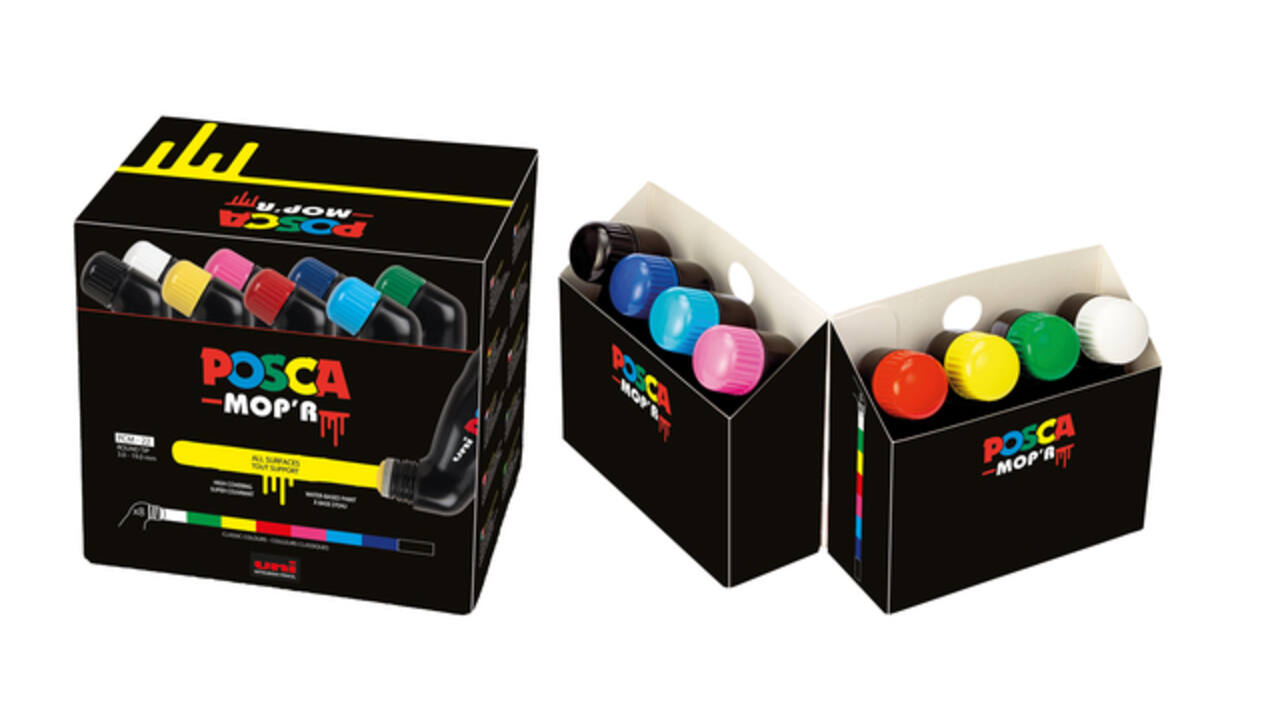 Paintmarker Uni POSCA PCM22 Mop'r assorti set à 8 stuks