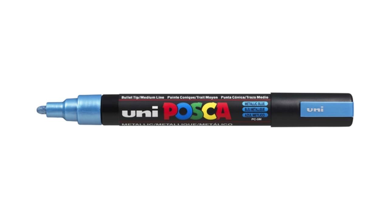 Paintmarker Uni POSCA PC5M medium metallic blauw