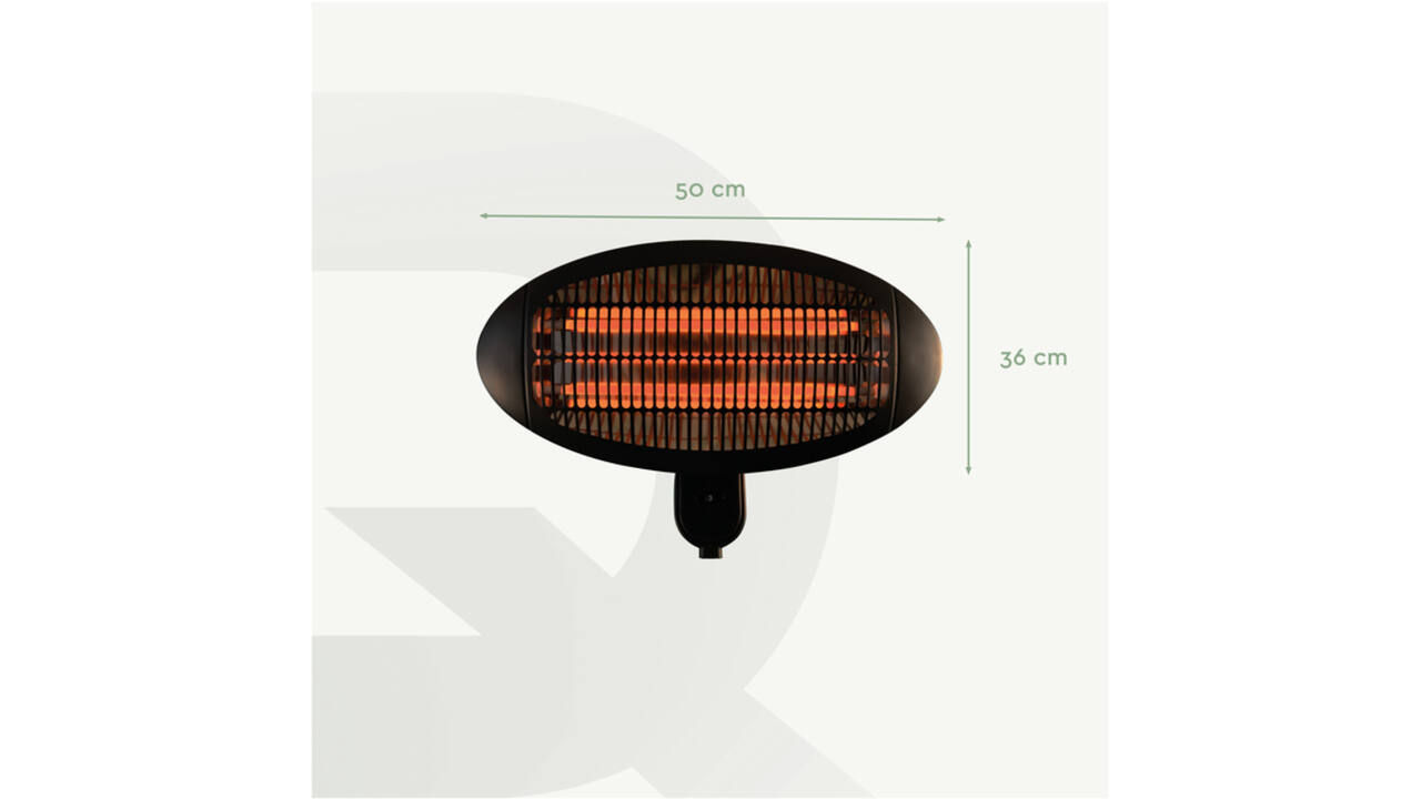 Terrasverwarmer BRASQ PHW100 hangend elektrisch