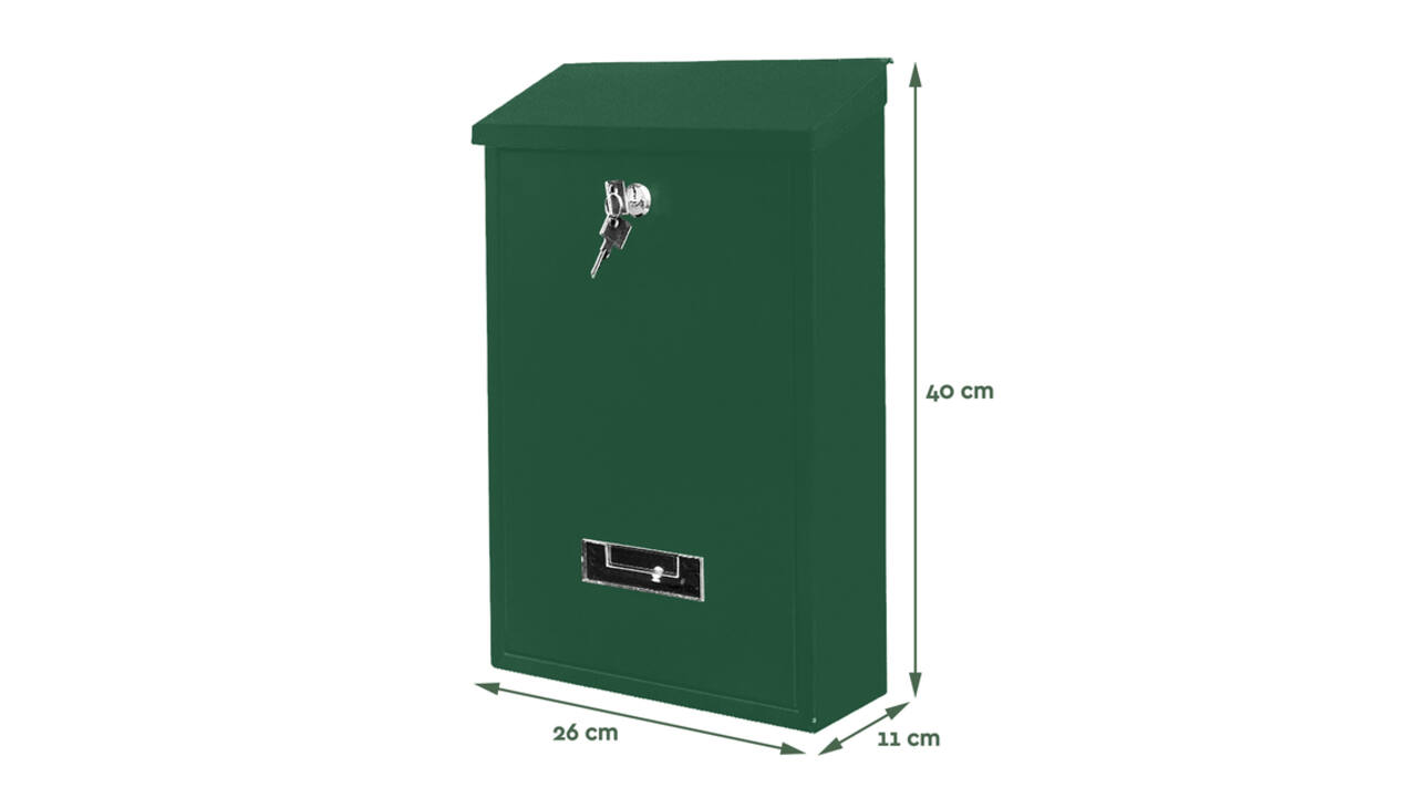 Brievenbus BRASQ PB100 Basic wand groen