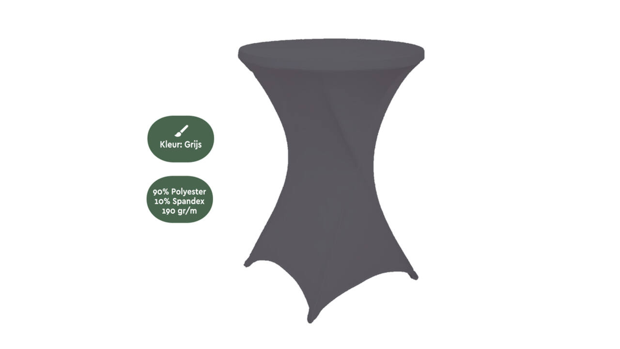 Tafelrok BRASQ voor statafel 80cm antraciet