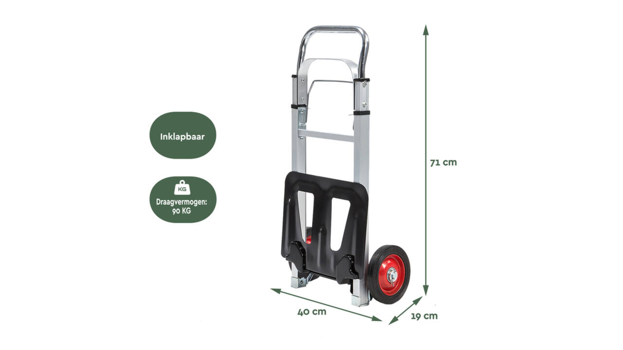 Steekwagen BRASQ stalen plateau 90 kg