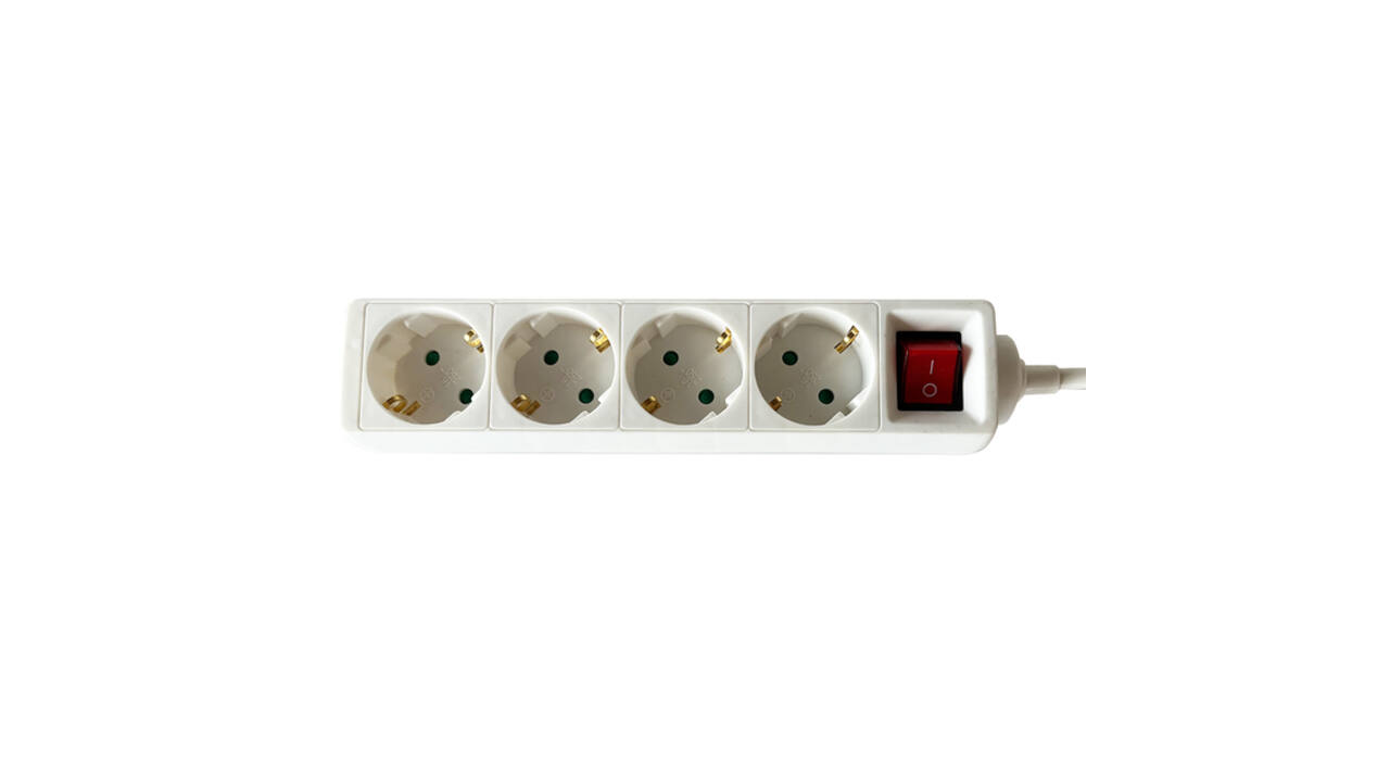 Stekkerdoos BRASQ  4 voudig 1.4 meter wit