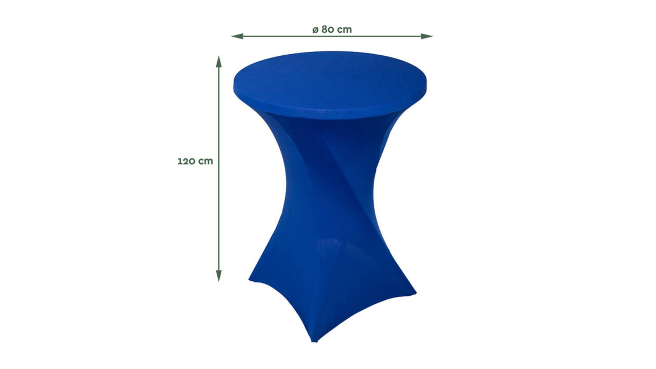 Tafelrok BRASQ voor statafel 80cm blauw