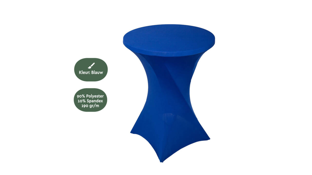 Tafelrok BRASQ voor statafel 80cm blauw