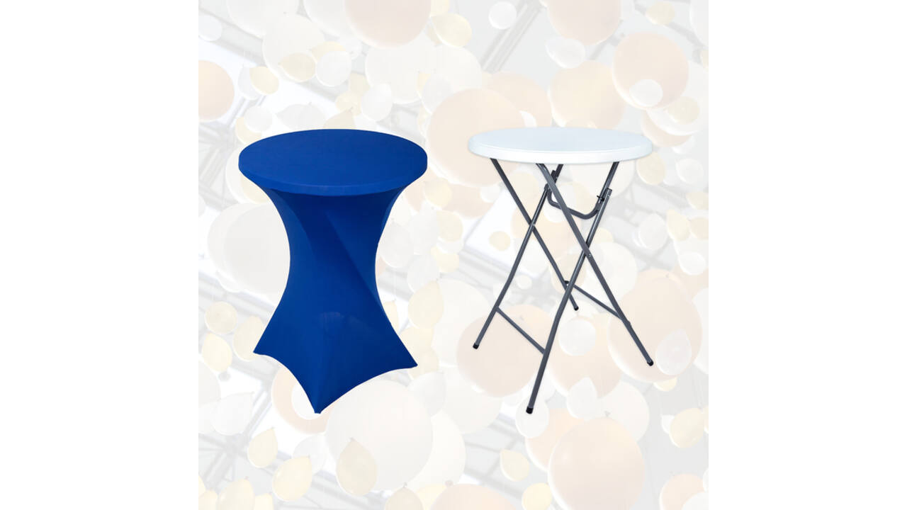 Tafelrok BRASQ voor statafel 80cm blauw