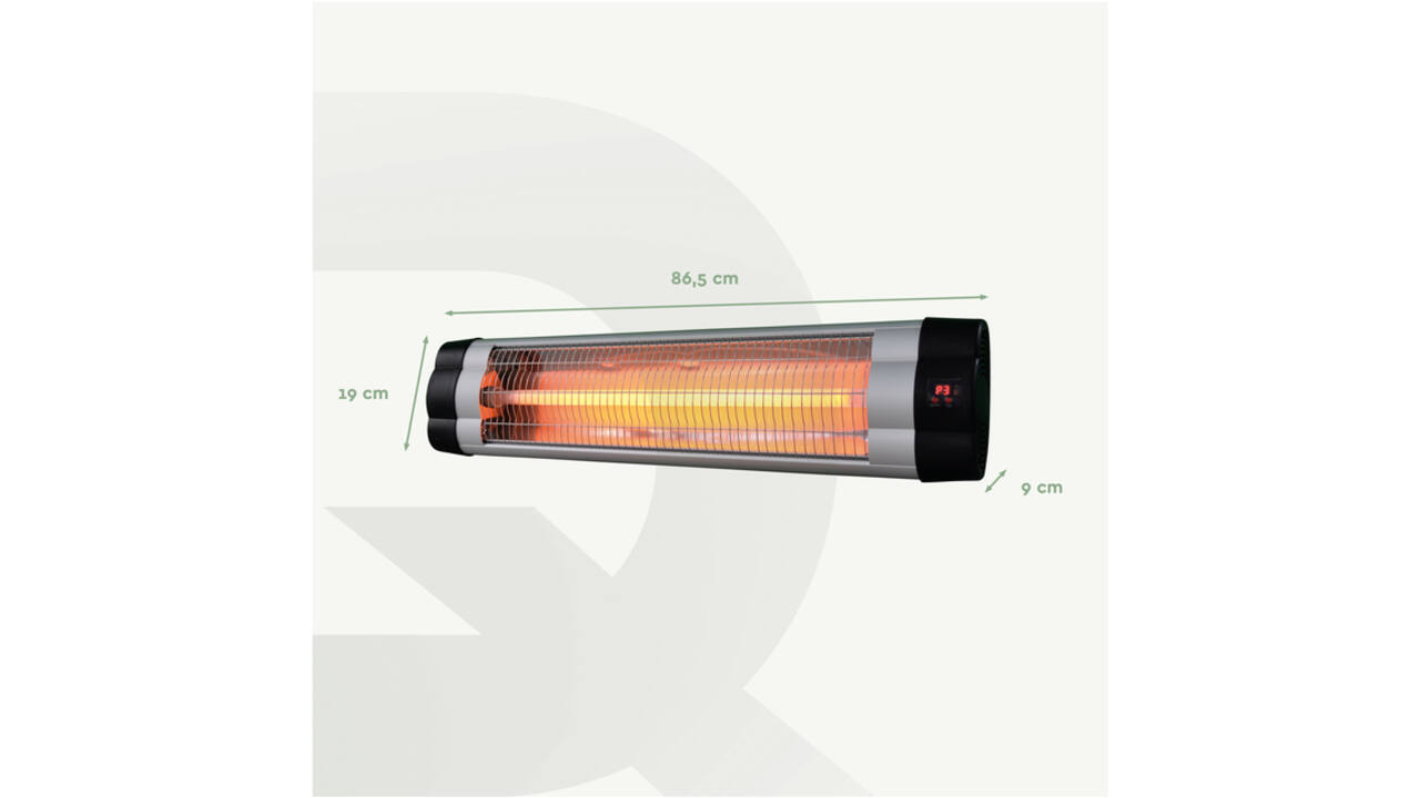 Terrasverwarmer BRASQ PHW200 hangend elektrisch met afstandbediening