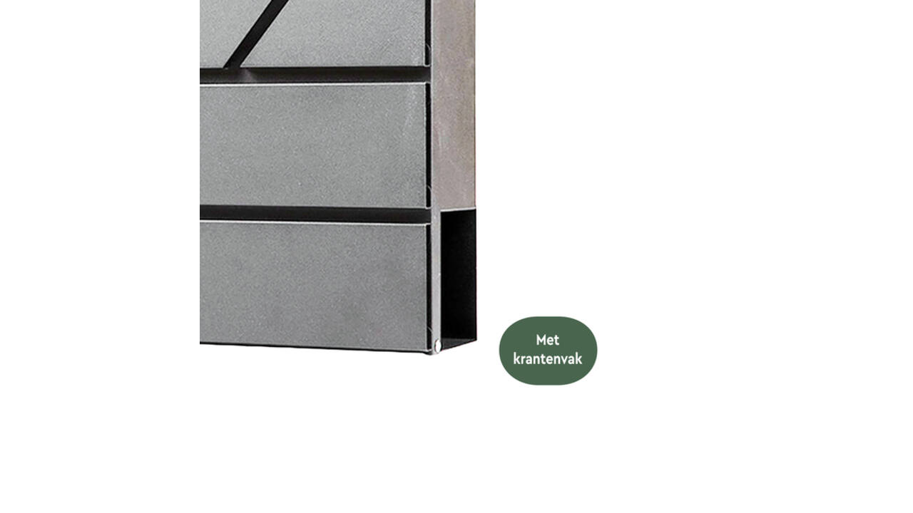 Brievenbus BRASQ PB200 Deluxe wand rvs