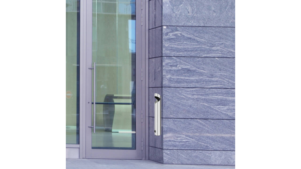 Asbak BRASQ wand AT200 RVS