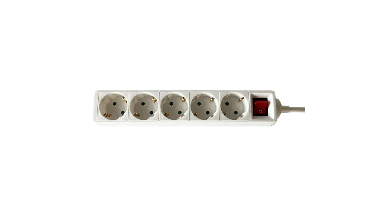 Stekkerdoos BRASQ  5 voudig 1.4 meter wit