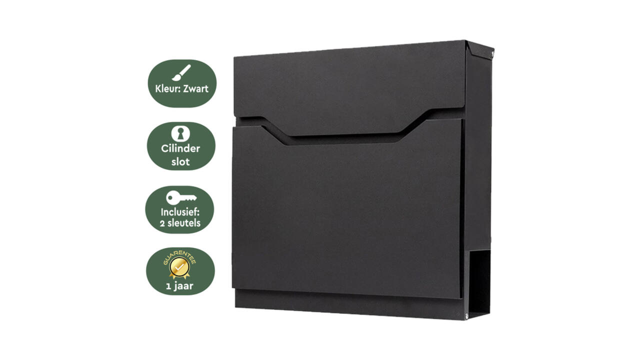 Brievenbus BRASQ PB300 Premium zwart