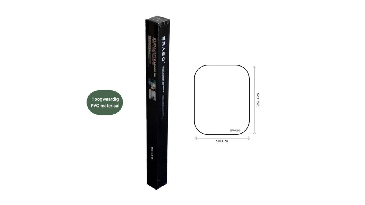 Stoelmat BRASQ PVC 90x120 voor harde vloer