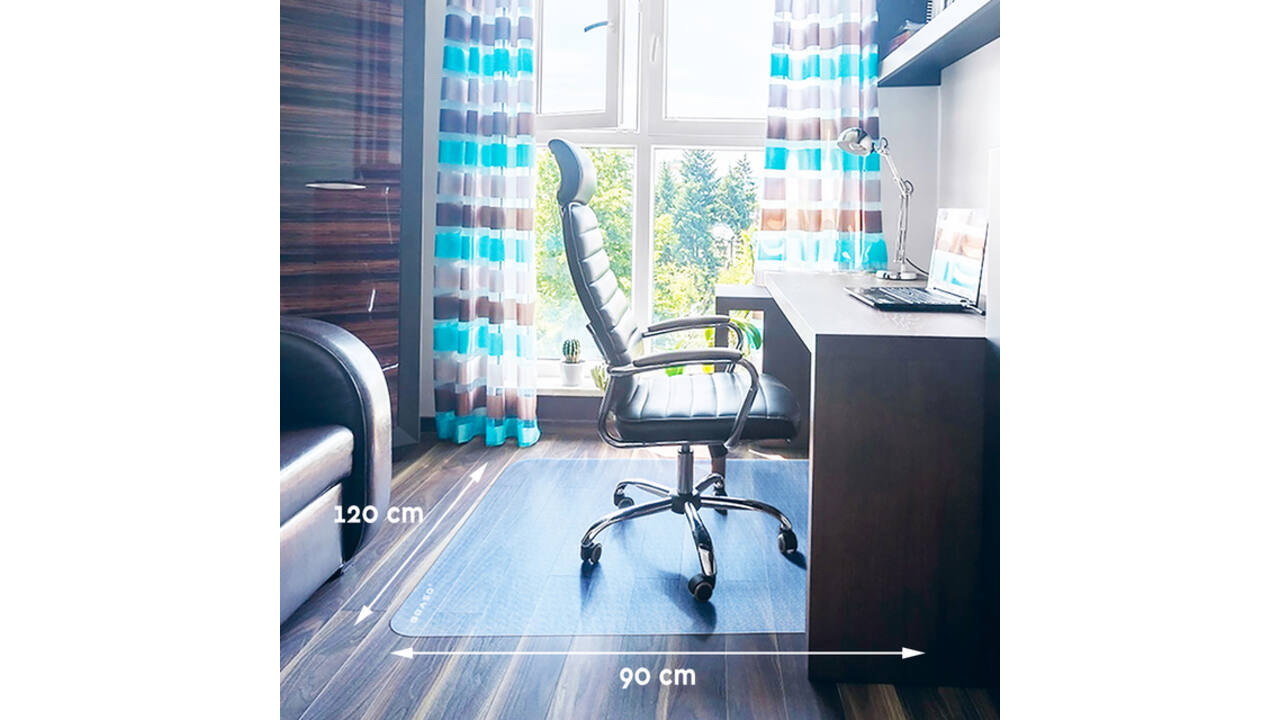 Stoelmat BRASQ PVC 90x120 voor harde vloer