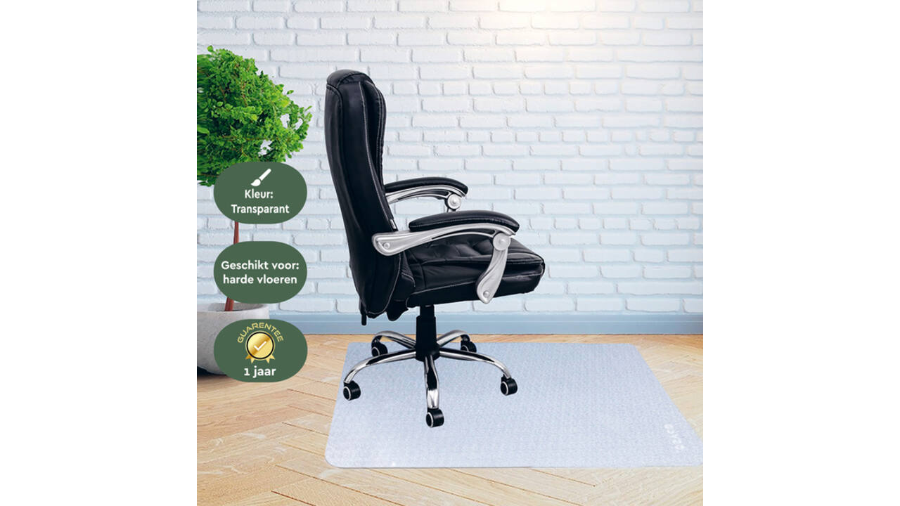 Stoelmat BRASQ PVC 90x120 voor harde vloer