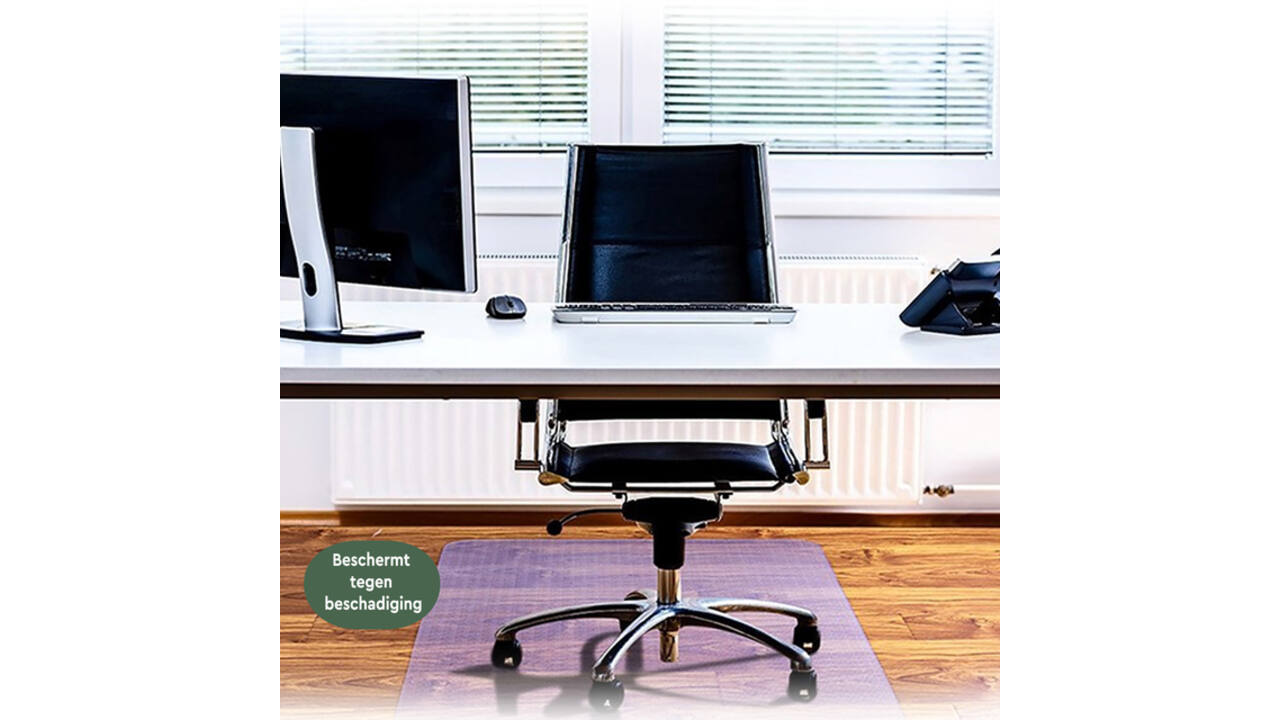 Stoelmat BRASQ PVC 90x120 voor harde vloer
