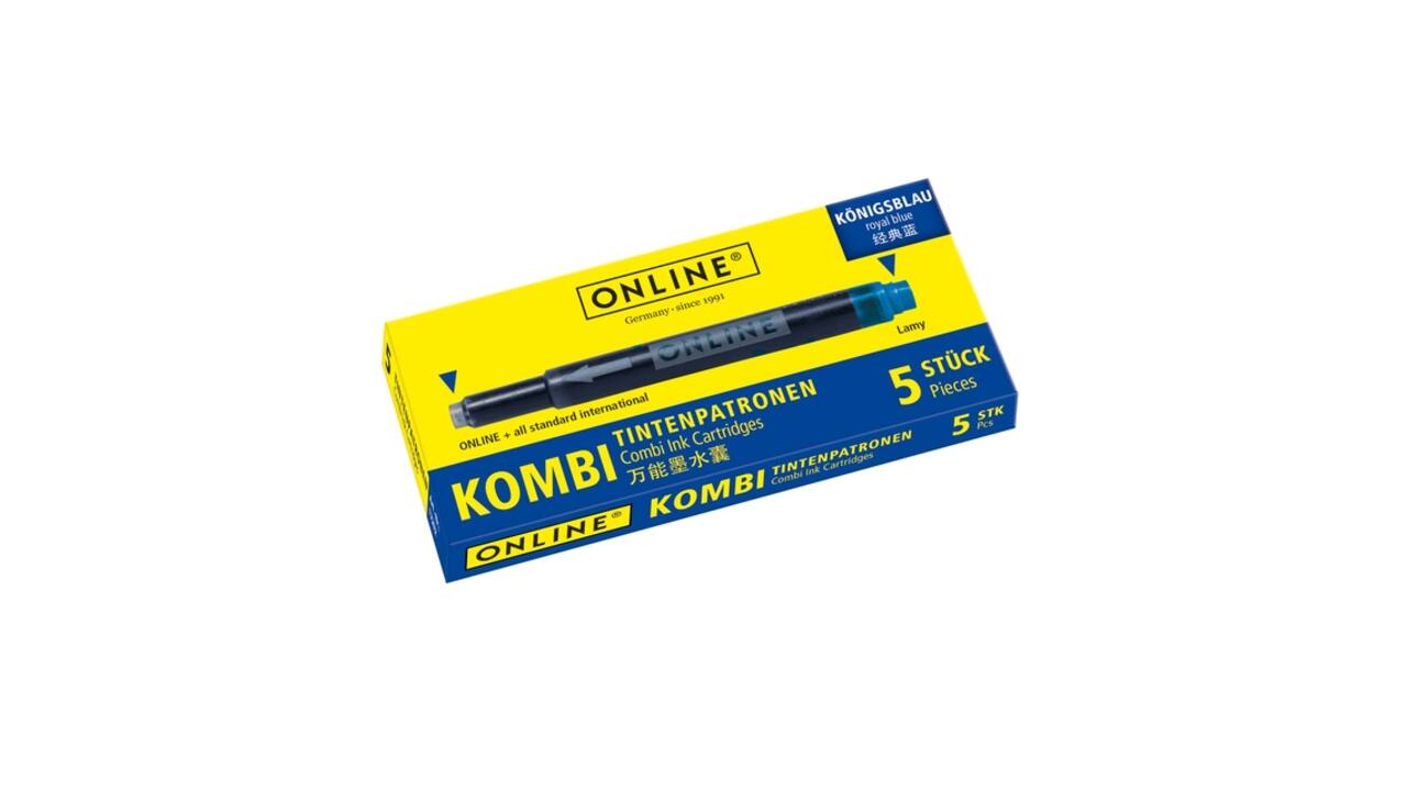 Inktpatroon Online Kombi blauw doos à 5 stuks