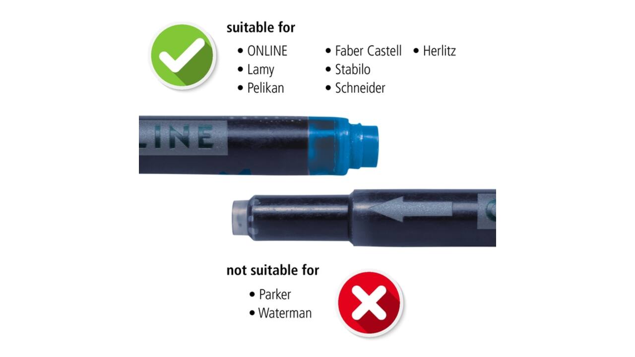 Inktpatroon Online Kombi blauw doos à 5 stuks