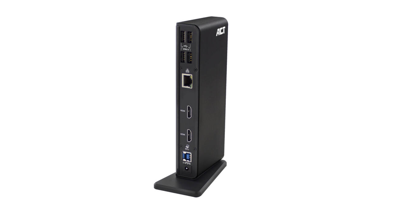 Dockingstation ACT USB-C Dual Monitor met laadpoort