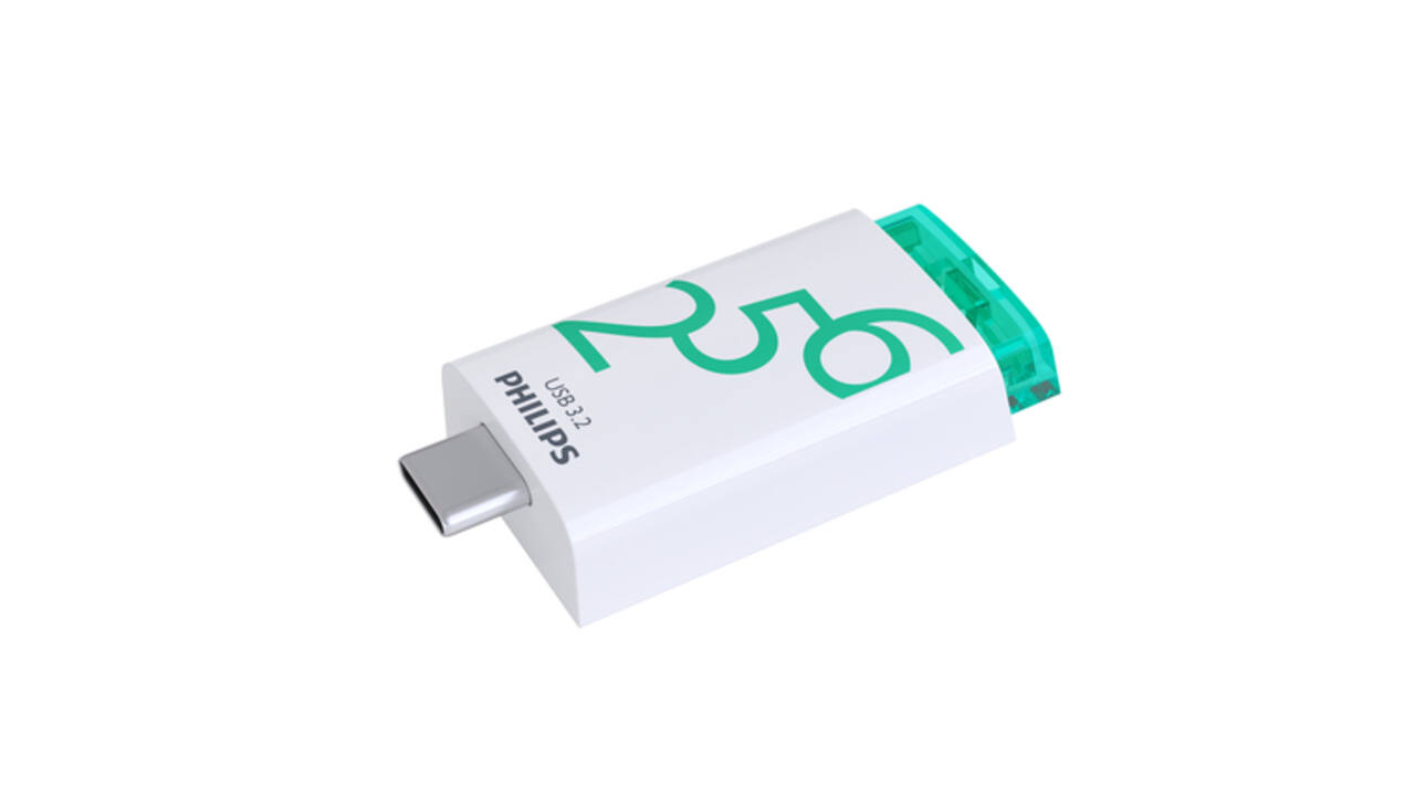 USB stick 3.2 Philips Click USB-C 256GB groen