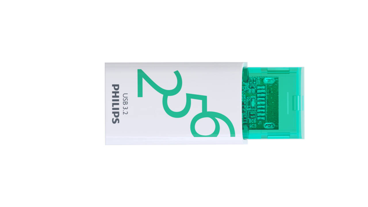 USB stick 3.2 Philips Click USB-C 256GB groen