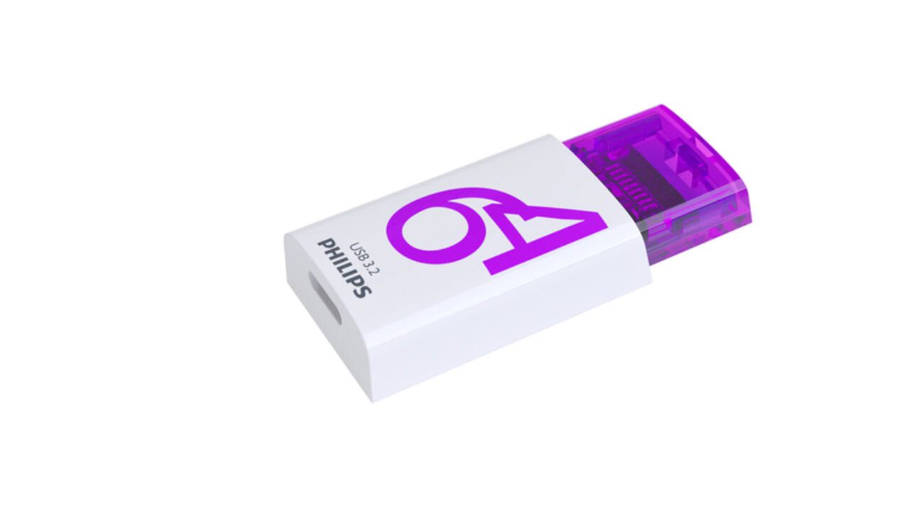 USB stick 3.2 Philips Click USB-C 64GB paars