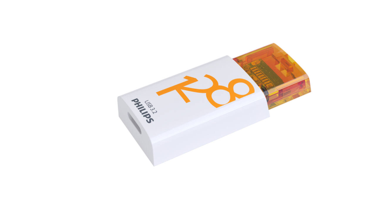 USB stick 3.2 Philips Click USB-C 128GB oranje