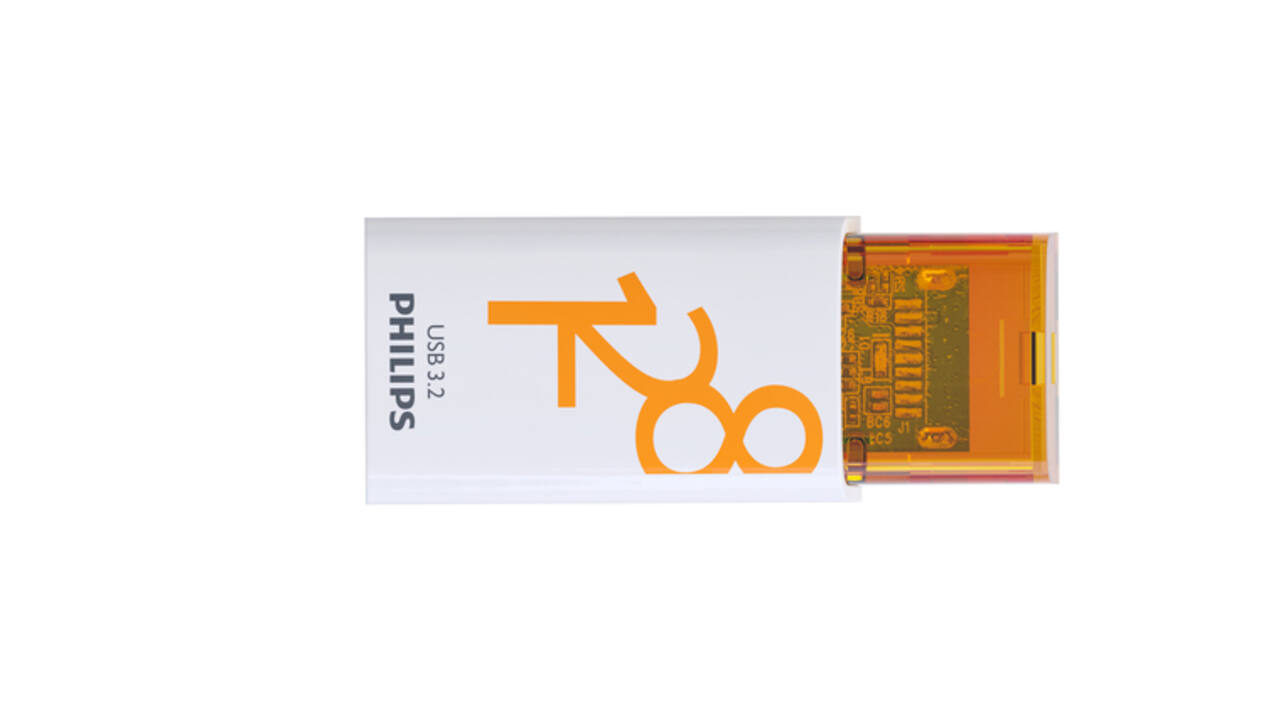 USB stick 3.2 Philips Click USB-C 128GB oranje