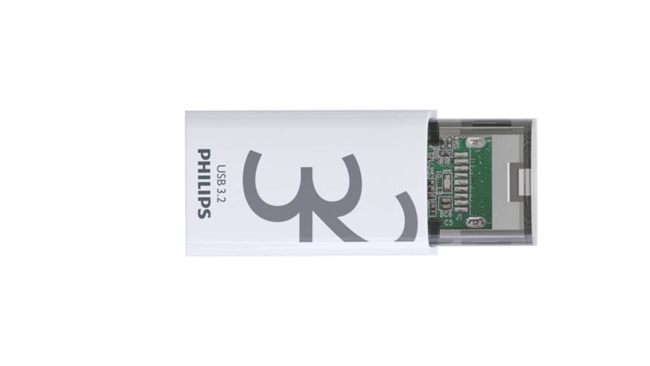 USB stick 3.2 Philips Click USB-C 32GB grijs