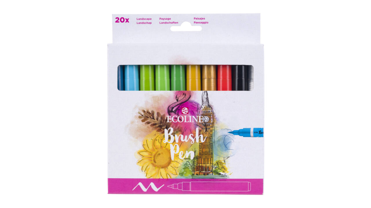 Brushpen Talens Ecoline set à 20 stuks landschap