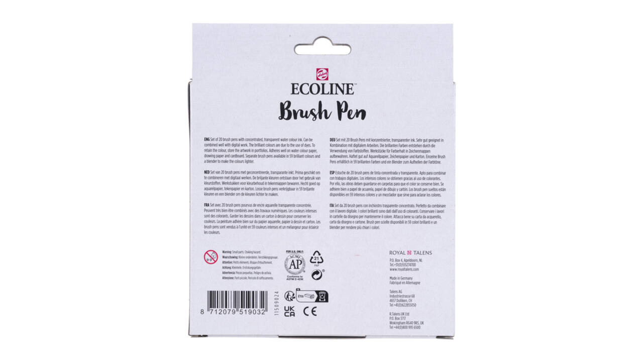 Brushpen Talens Ecoline set à 20 stuks landschap