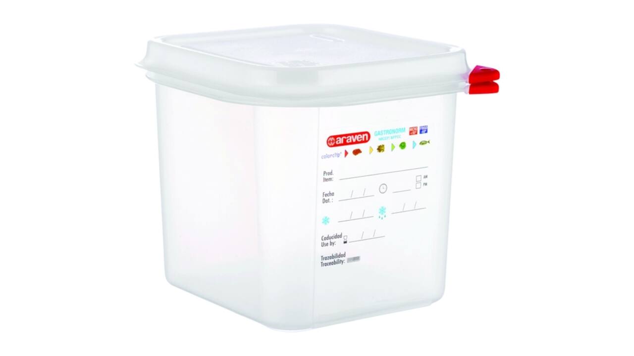 Voedseldoos Araven GN 1/6 met deksel 2600 ml 4 stuks