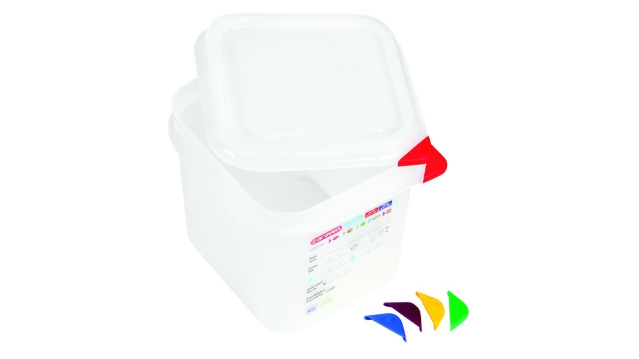 Voedseldoos Araven GN 1/6 met deksel 2600 ml 4 stuks