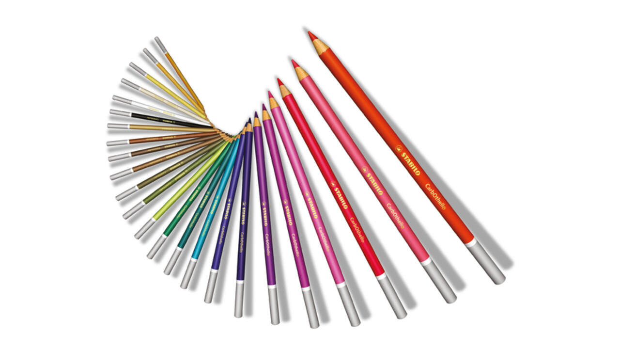 Kleurpotloden STABILO CarbOthello kalkpastel assorti blik à 36 stuks