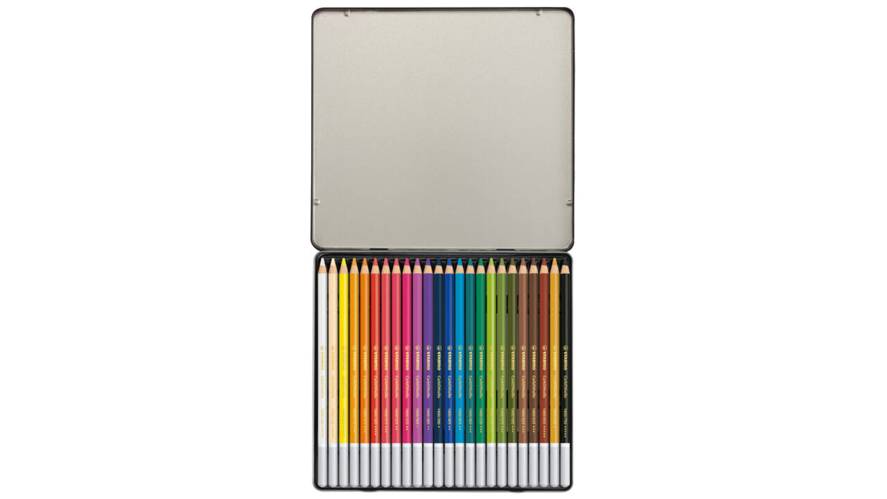 Kleurpotloden STABILO CarbOthello kalkpastel assorti blik à 24 stuks