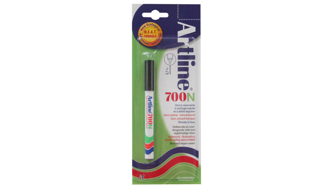 Viltstift Artline 700 rond 0.7mm zwart blister à 1 stuk