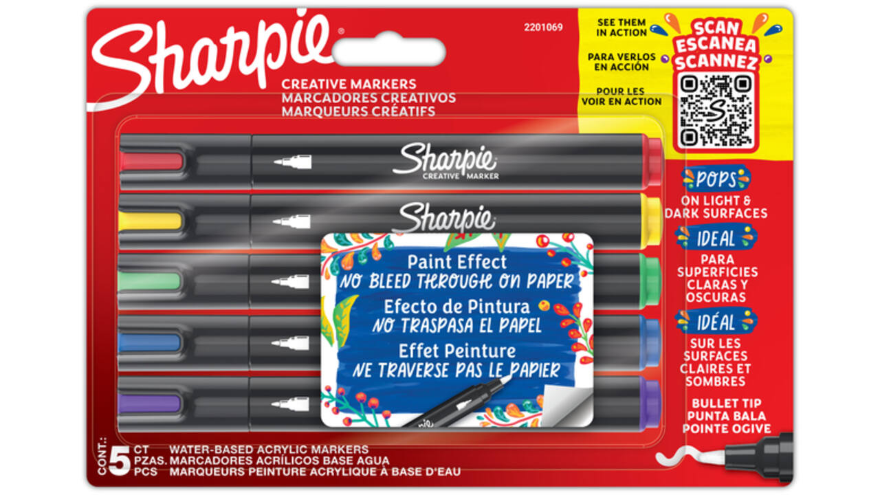 Creatieve marker Sharpie assorti blister à 5 stuks