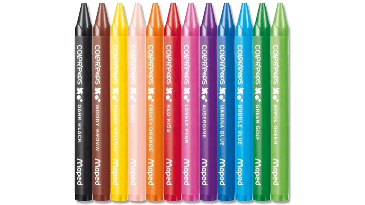 Waskrijt Maped Color'Peps Wax set á 12 kleuren