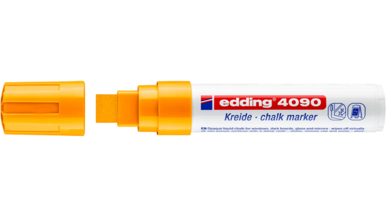 Krijtstift edding 4090 window blok 4-15mm neon oranje