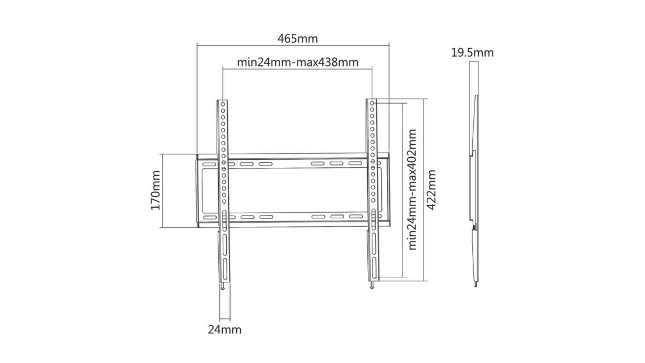TV wandsteun ACT 32 tot 55 inch VESA