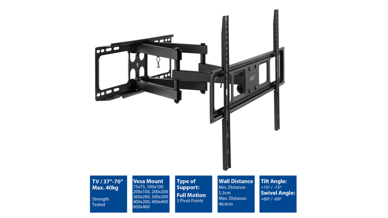 TV wandsteun ACT Full motion 37 tot 70 inch VESA