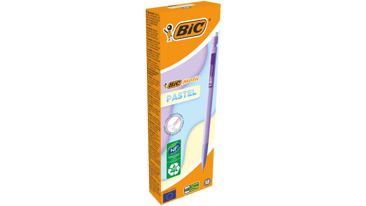 Vulpotlood Bic Matic Pastel HB 0.7mm pastel assorti