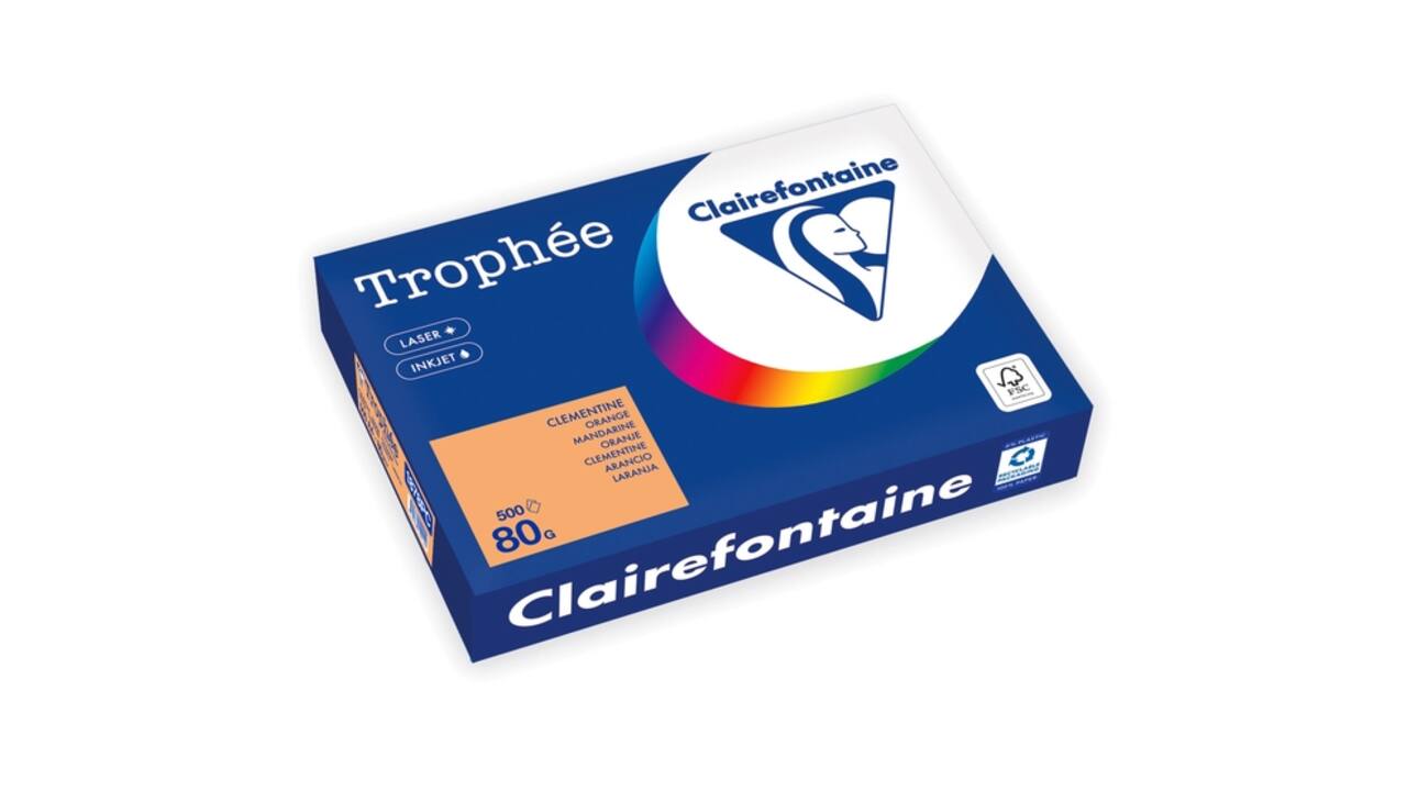 Kopieerpapier Trophée A4 80gr oranje 500 vel