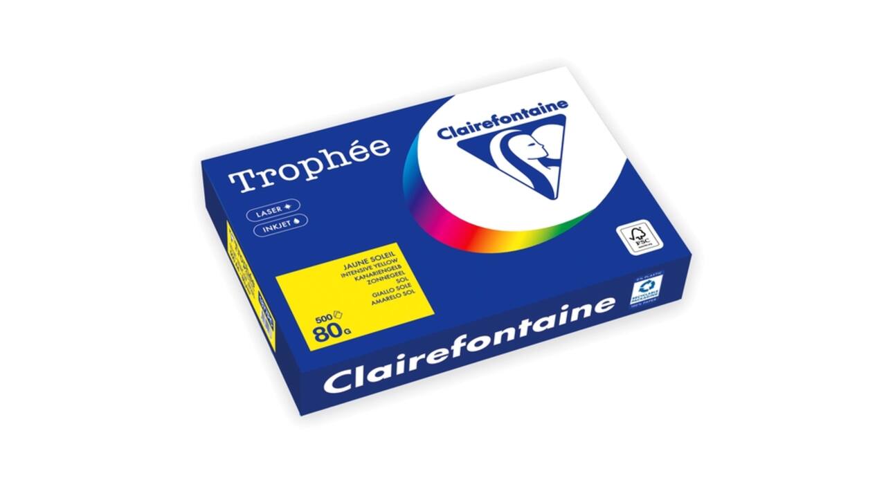 Kopieerpapier Trophée A4 80gr zonnegeel 500 vel