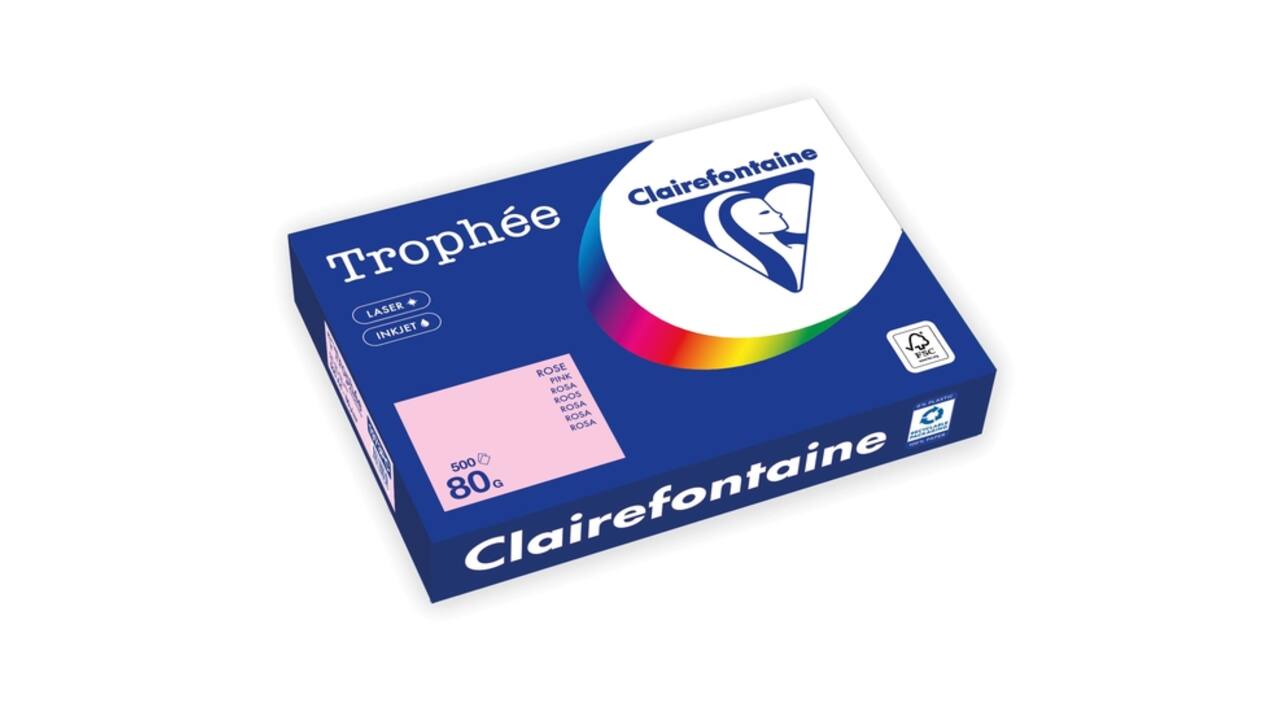 Kopieerpapier Trophée A4 80gr roze 500 vel